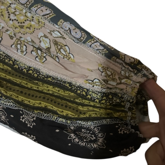 Free People We The Free Blossom Thermal Waffle Top Paisley Ballon Sleeve Size M - Picture 8 of 12